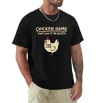 Jeu de poulet ne regarde pas le poulet motif imprimé T-Shirt hommes décontracté quotidien en plein air col rond à manches courtes T-Shirt hommes haut – AliExpress 200000343